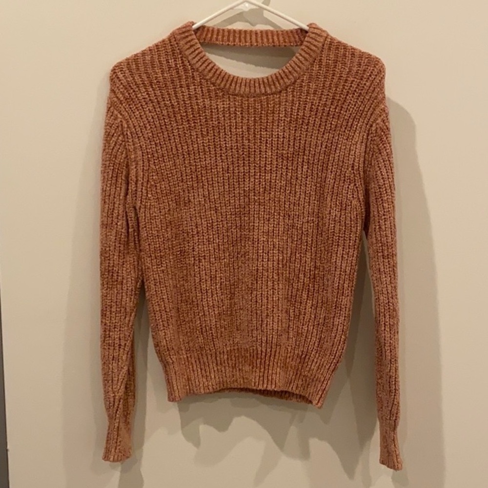 Heartloom Cut-out Back Pink Chenille Sweater